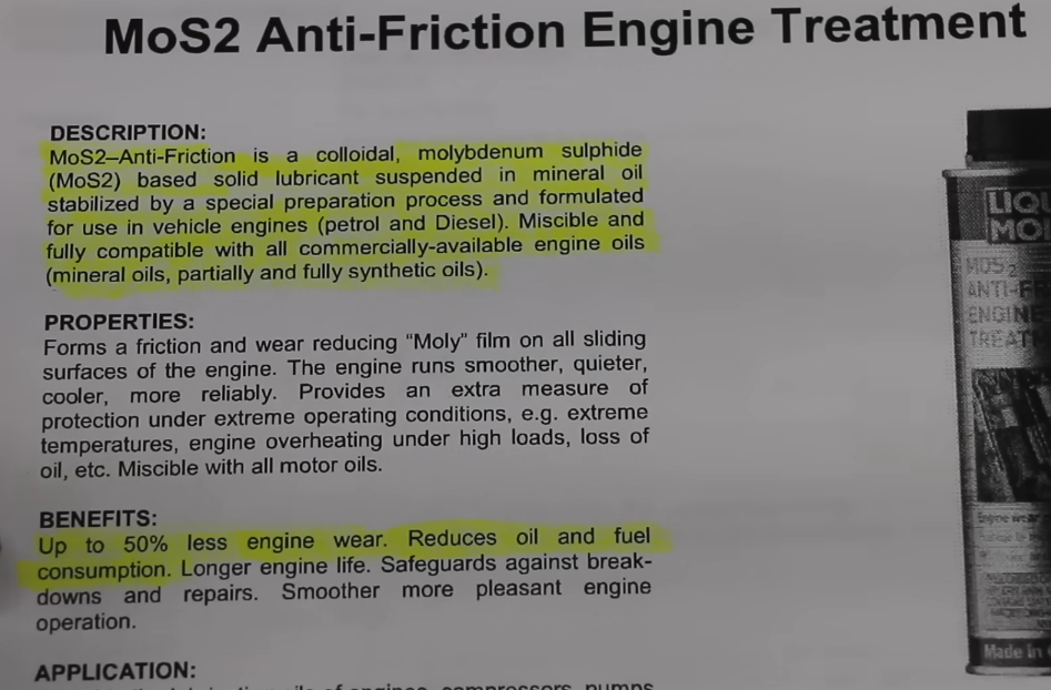 Liqui Moly’s Claims